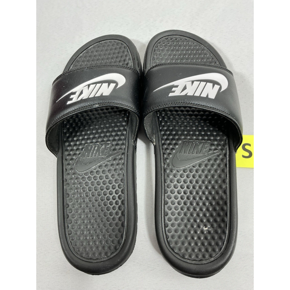 Mens Nike Slipon Slide Sandals 8 Black Logo - Picture 3 of 6